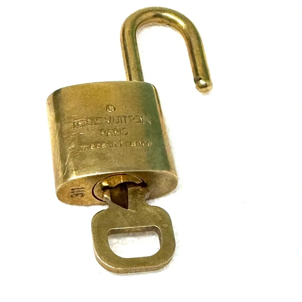 Authentic Louis Vuitton Gold Lock & Key Brass Number 311